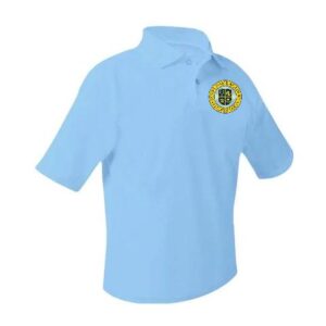 Boys Light Blue polo w/NDA elem. logo