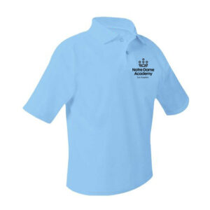 Boys Light Blue polo w/NDA elem. logo