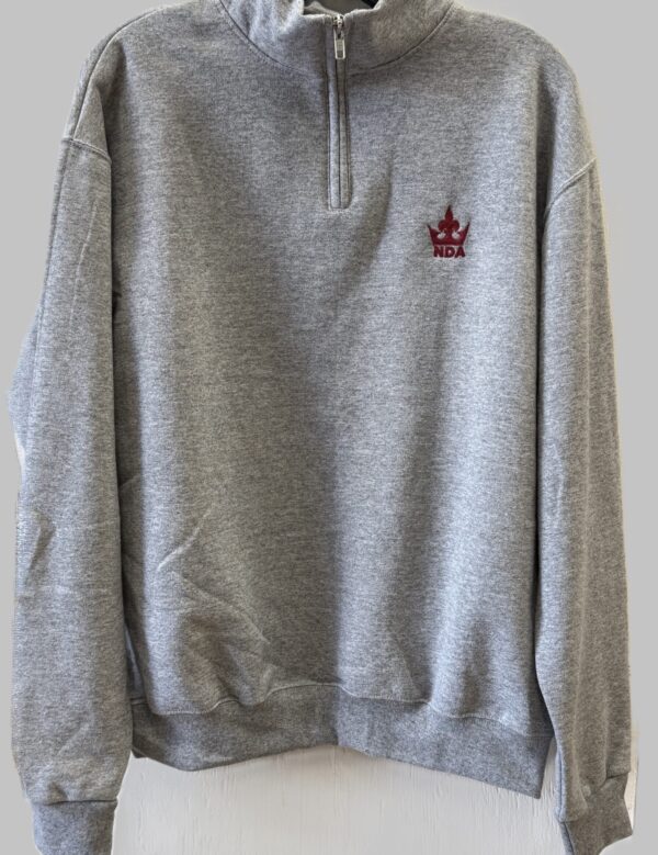Grey Quater Zip Sweatshirt w/NDA logo