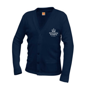 Navy Cardigan 6-8th w/NDA logo