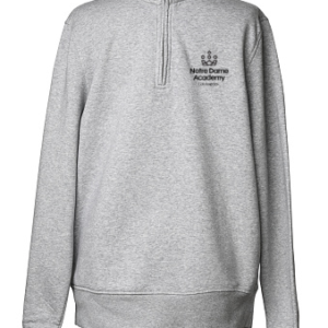 Grey Quater Zip Sweatshirt w/NDA logo