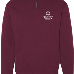 Burgandy 1/4 Zip Sweatshirt w/NDA logo