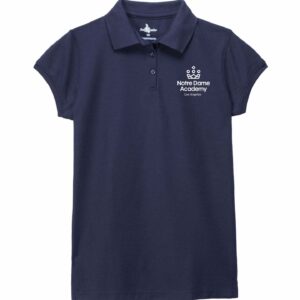 Girls Navy Blue Polo w/ NDA elem. logo