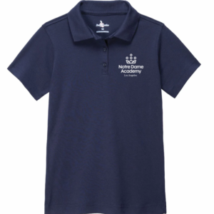 Navy Girls Polo w/ NDA COED elem. logo (Interlock)